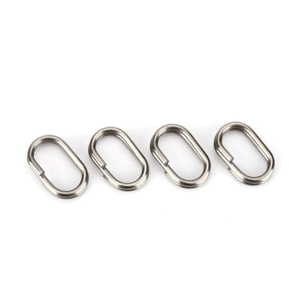 Pack of 100 heavy duty oval split rings in five sizes