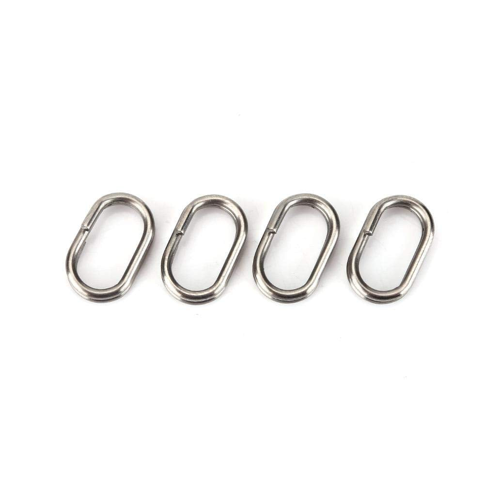 Stainless steel oval split rings with swivels for fishing tackle
