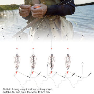 Heavy sinking action bait feeder for fast bottom fishing