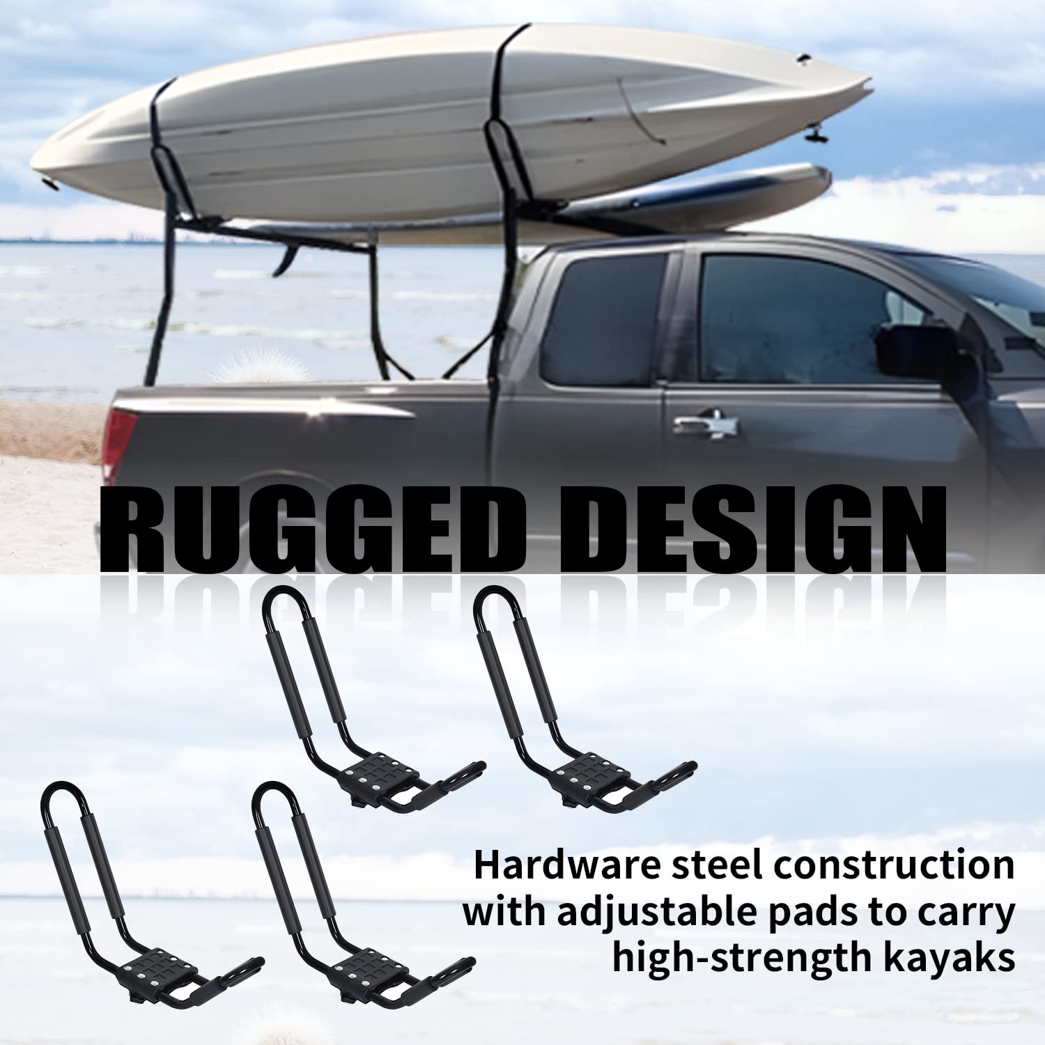 Rust-resistant coating on HECASA J-bar rack for outdoor durability