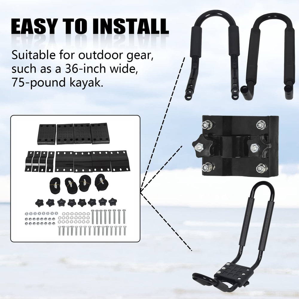 HECASA crossbar rack mounted to carry ski boards safely
