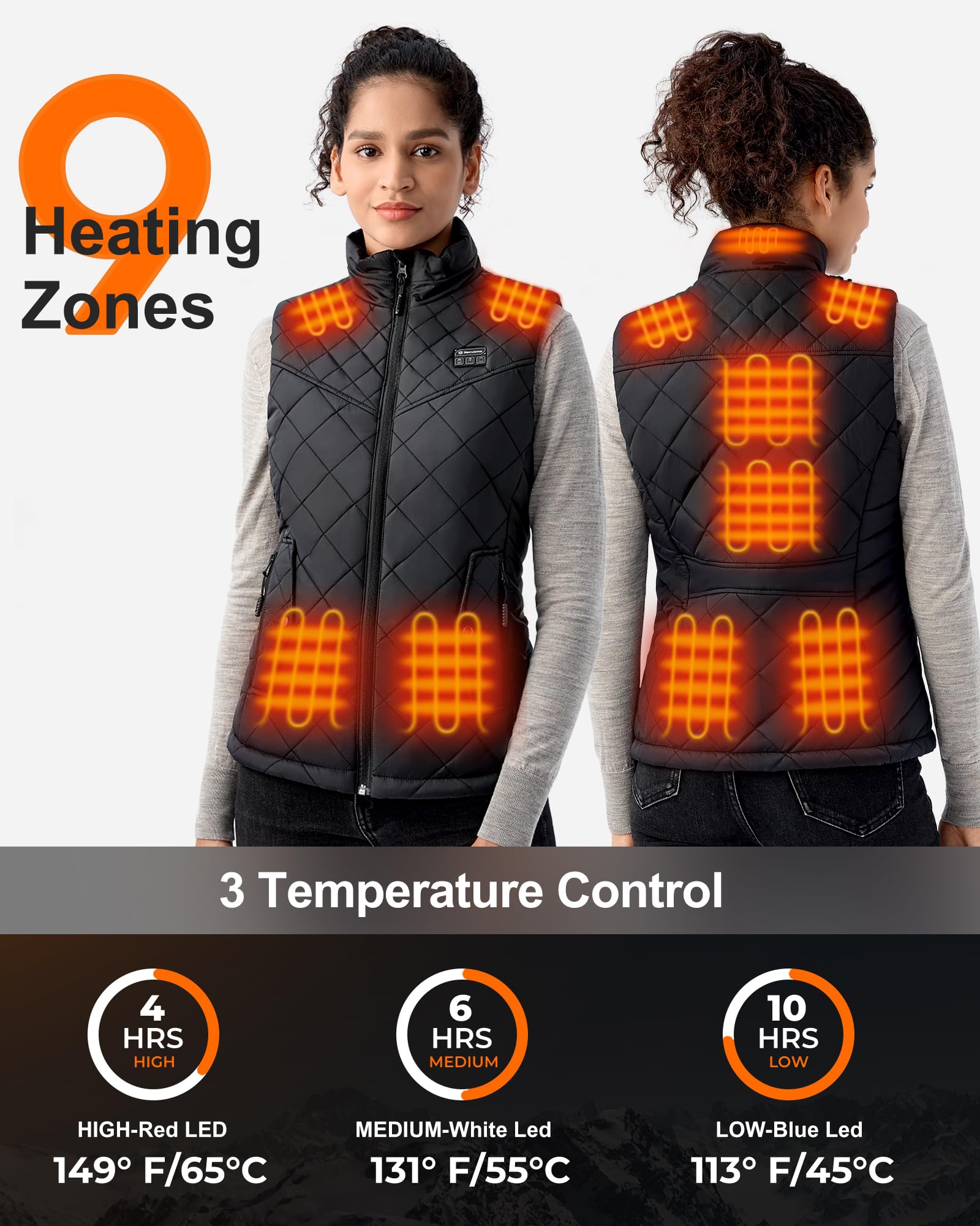 Hecusma 16,000mAh battery pack powers all-day warmth safely.