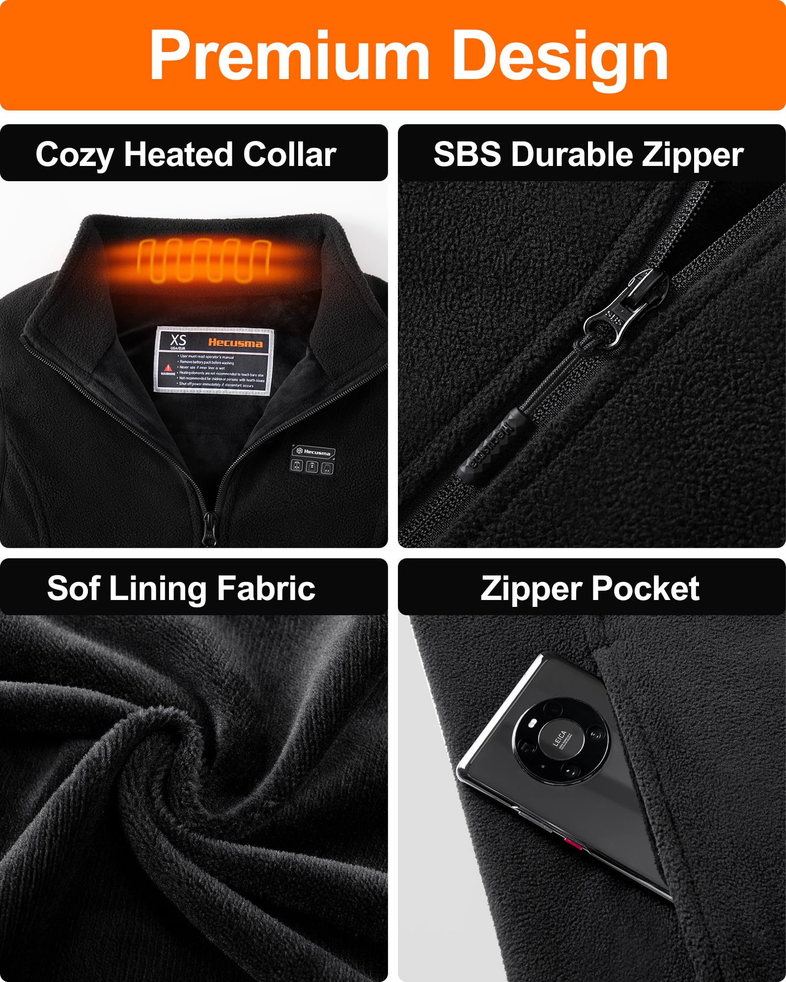 Hecusma heated vest worn during winter outdoor activities offers reliable warmth