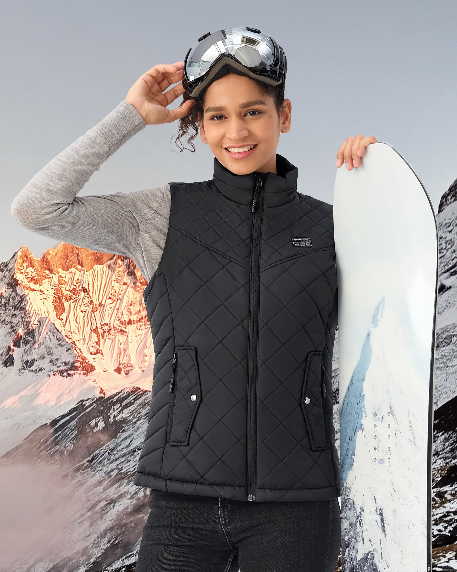 Hecusma patented diamond quilted design provides a flattering silhouette and refined look.