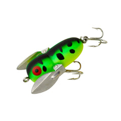 Heddon Crazy Crawler topwater lure in fluorescent green crawdad delivering wild surface action