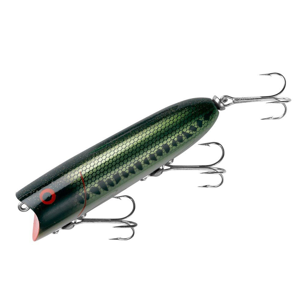 Heddon Lucky 13 chugging action lure attracts schooling fish