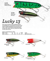 Heddon Lucky 13 multi-species topwater lure targets bass and pike