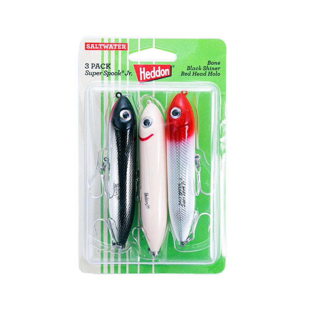 Heddon Saltwater Super Spook Jr 3-Pack all colors for versatile topwater fishing success