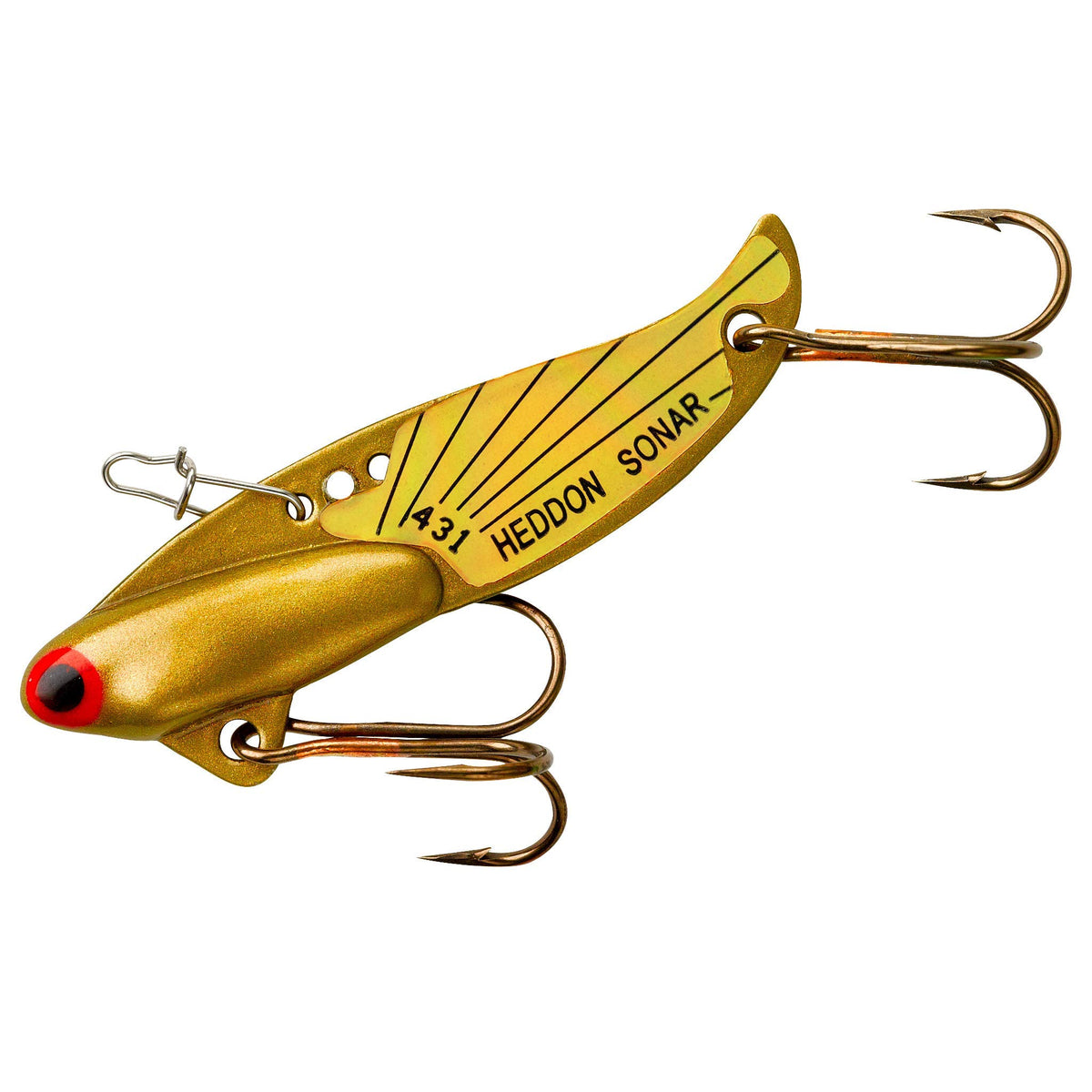 Heddon Sonar Flash lure in gold, 1-7/8 inch, ideal for casting and trolling