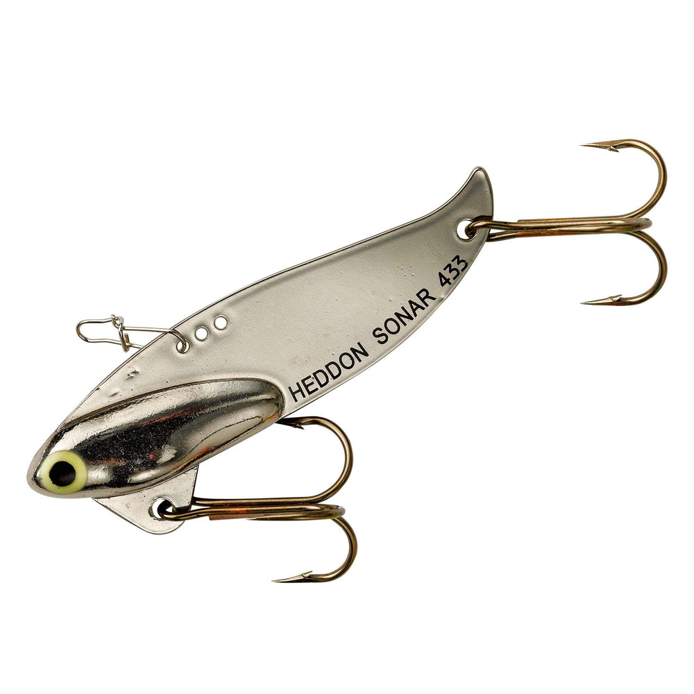 Heddon Sonar chrome lure with a 2-3/8 inch profile and adjustable action.