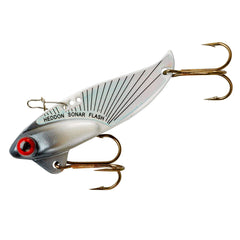 Heddon Sonar Rattling Flash lure in silver enhances vibration for freshwater casting, trolling, and jigging