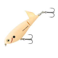Heddon Spin'N Image bone-3-5 side view emphasizing finesse buzz for pressured bass