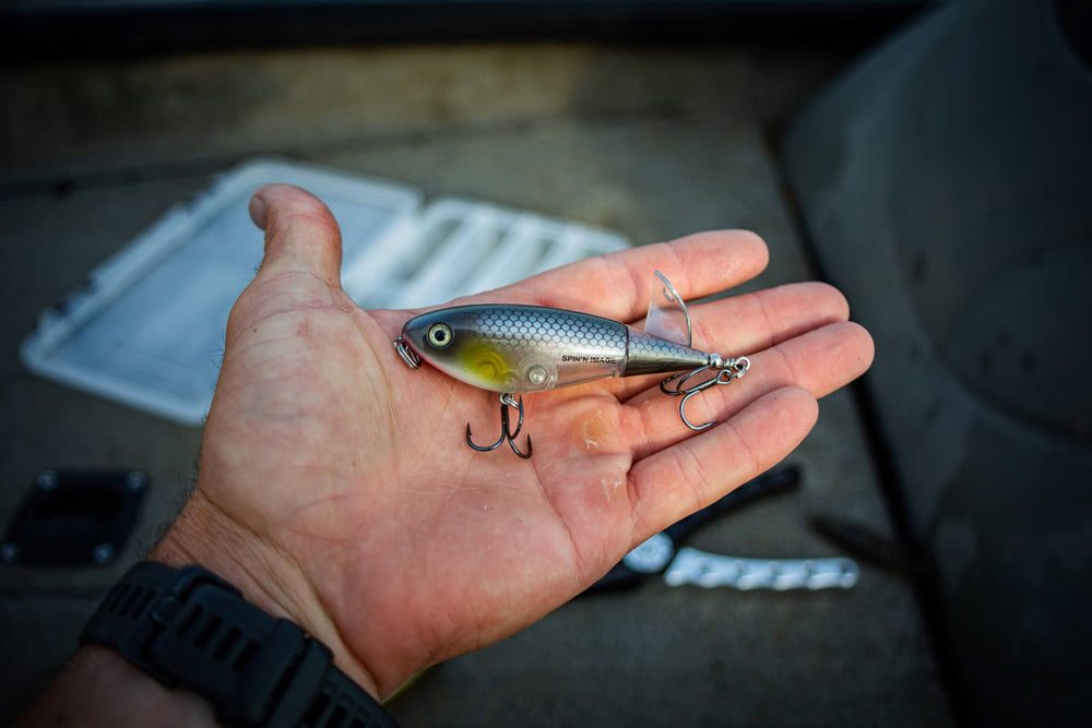 Heddon Spin'N Image clear-water appeal helps attract selective bass.