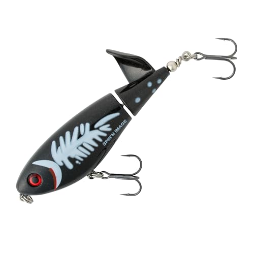 Heddon Spin'N Image rotating tail topwater in action attracting bass