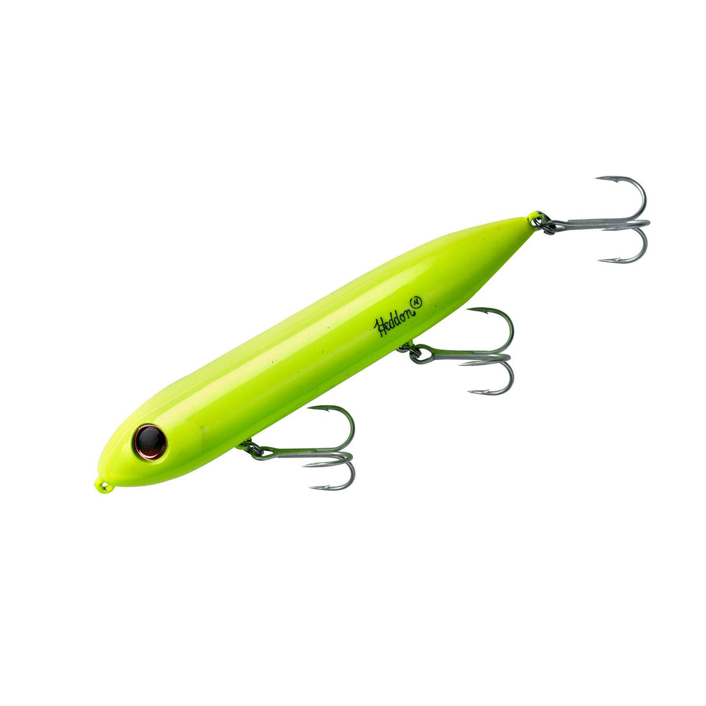 Heddon Super Spook Chartreuse topwater lure – 5 inch, 7/8 oz