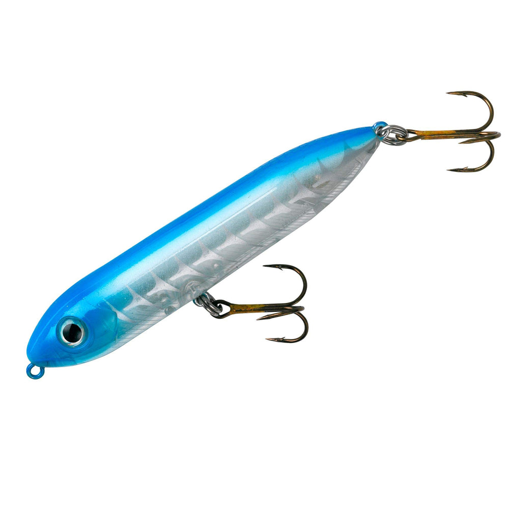 Heddon Super Spook Jr. blue shore shad topwater lure for dramatic strikes