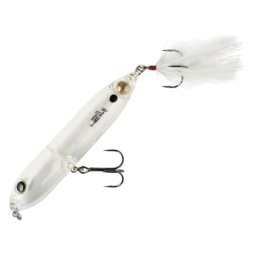 Heddon Super Zara Spook clear side view shows silent walk-the-dog action