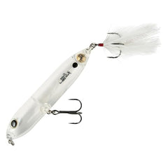 Heddon Super Zara Spook clear side view shows silent walk-the-dog action