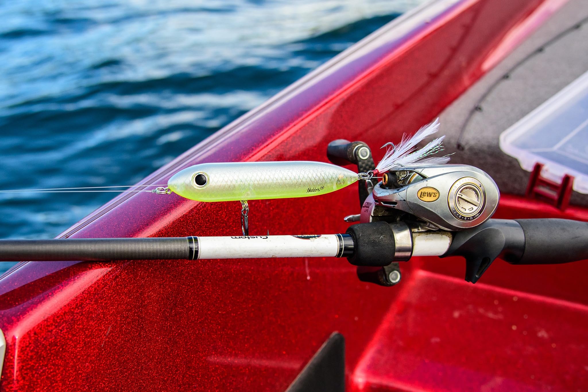 Heddon Super Zara Spook Rupture 4.5 inch in-water action during walk-the-dog.