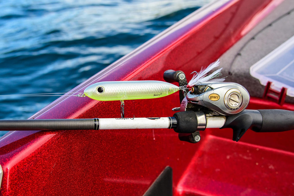 Heddon Super Zara Spook Rupture 4.5 inch in-water action during walk-the-dog.