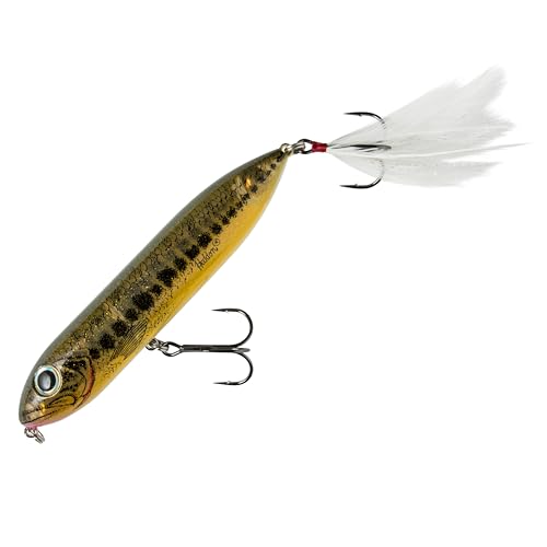 Heddon Super Zara Spook side profile highlights the compact 4.5-inch design.