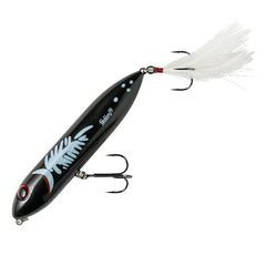 Heddon Super Zara Spook tail weight closeup reveals silent walk-the-dog action