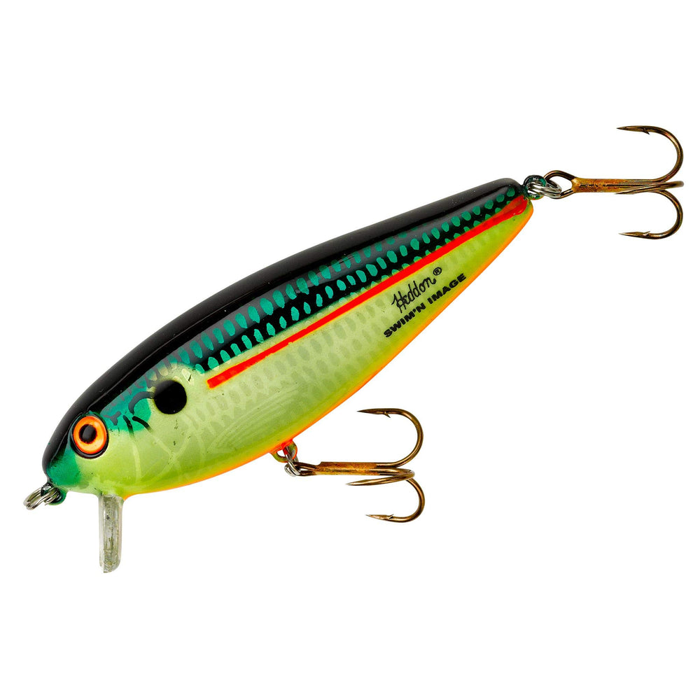 Heddon Swim'N Image lure close-up for precise shallow-water casting and lifelike wobble.