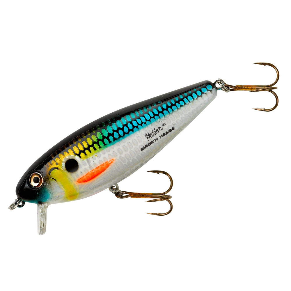 Heddon Swim’n Image shallow-running crankbait with wide wobble for shallow river fishing.