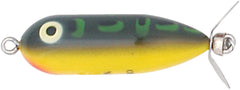 Heddon Teeny Torpedo Bullfrog 1/8oz lure ready for dynamic surface strikes and longer casts.