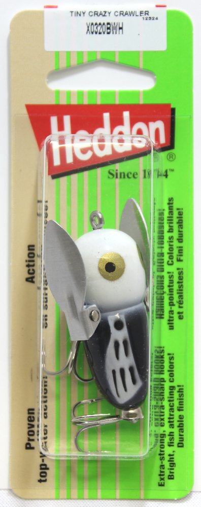 Heddon Tiny Crazy Crawler 1-4 oz shows precise cadence for versatile casting in fresh water