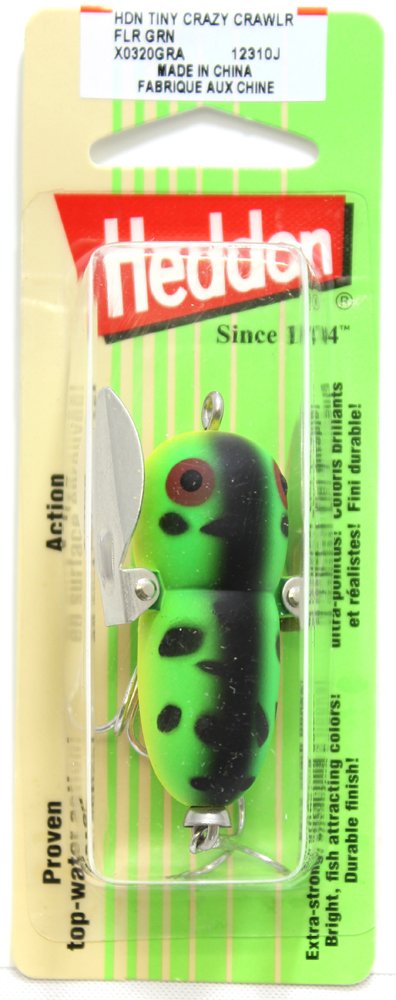 Heddon Tiny Crazy Crawler quarter-ounce topwater lure for precise casts and subtle bites