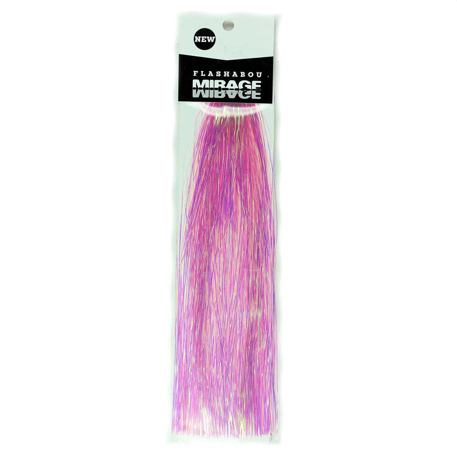 Hedron Mirage Flashabou pink 3065 adds lifelike lure flash for better visibility.
