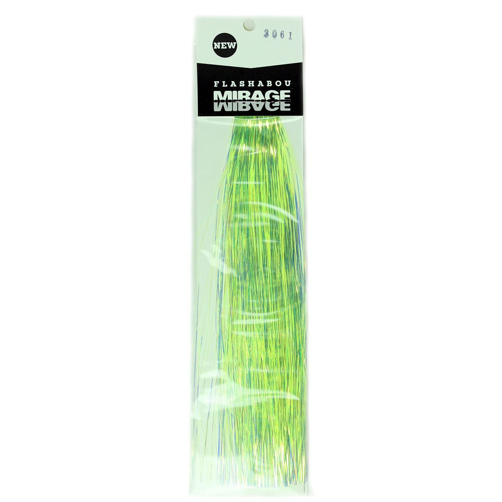Hedron Mirage Flashabou Yellow 10in for lifelike baitfish shimmer and lure action.