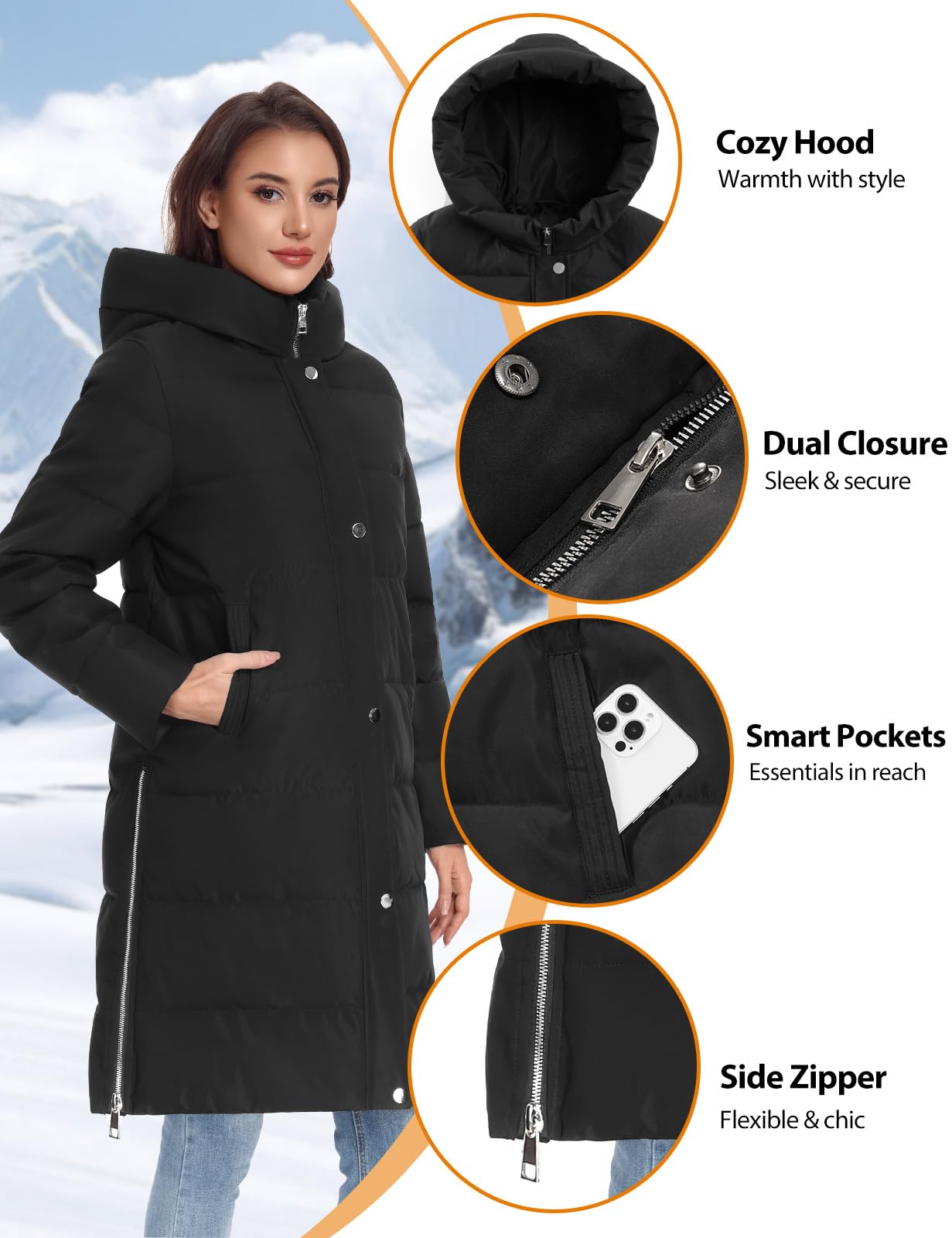 HEEKPEK jacket in outdoor activity scenario for skiing or commuting