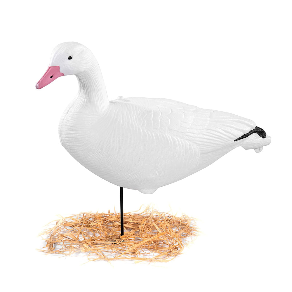 Heerweiyi Snow Goose Decoys 6 durable weather-resistant, withstand wind and sun outdoors.