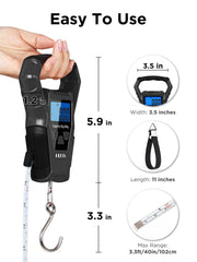 HEETA fishing scale backlit LCD display close up