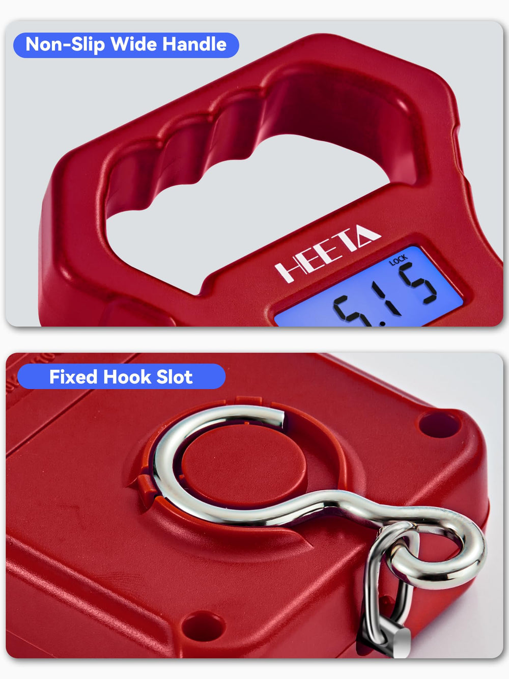 HEETA red scale – large non-slip handle