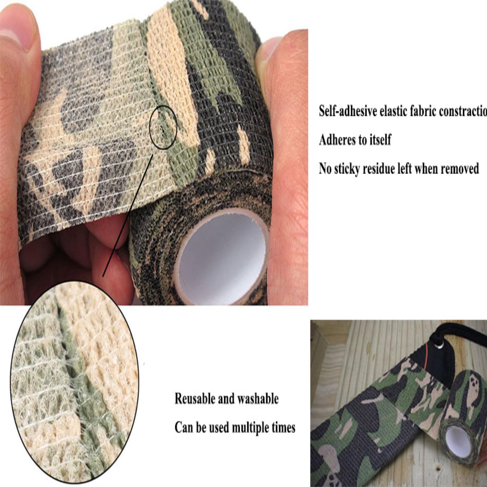 Heiegdr Self-Adhesive Camo Tape on camera housing protective wrap.