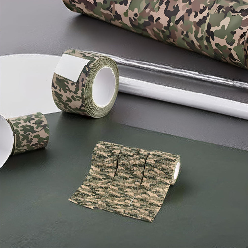 Heiegdr camo tape packaging display showing six rolls