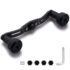 HEIGHTEN 110mm carbon handle side view showing lightweight, corrosion-resistant construction for all-day fishing.