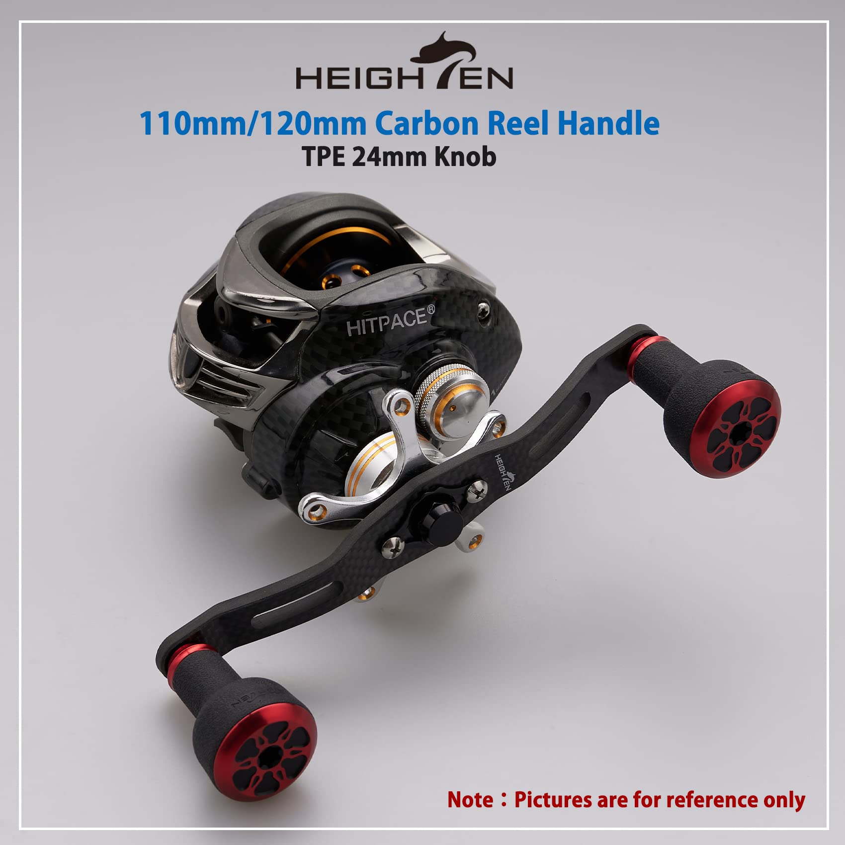 HEIGHTEN 110mm TPE knob closeup showing ergonomic grip and fatigue relief.