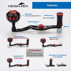 Close-up of Heighten 70 series aviation aluminum handle