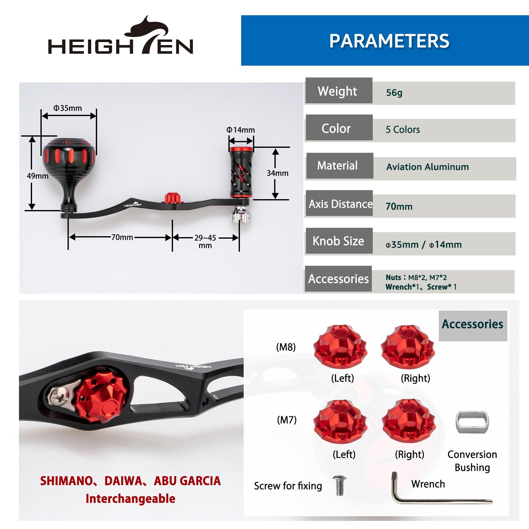 Knobs with ergonomic design and stainless steel bearings