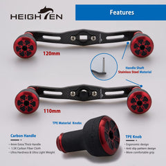 HEIGHTEN two-bearing knobs closeup illustrating smooth, responsive control.