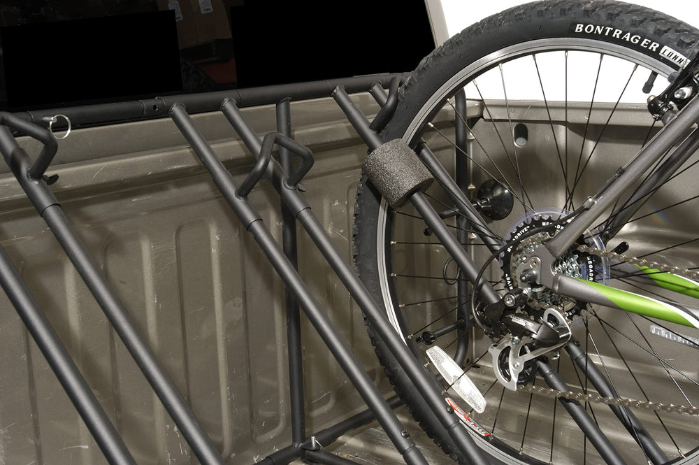 Lockable 72-inch cable adds security when bikes are stored in bed