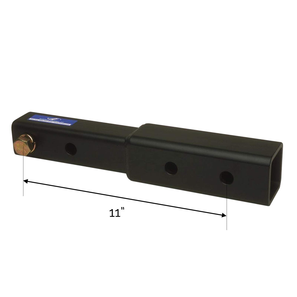 Heininger anti-wobble device stabilizes 2-inch hitch setups for secure racks.