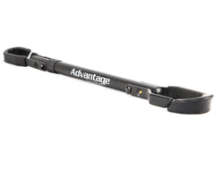 Heininger Advantage top tube adapter installed on a bike rack for secure transport