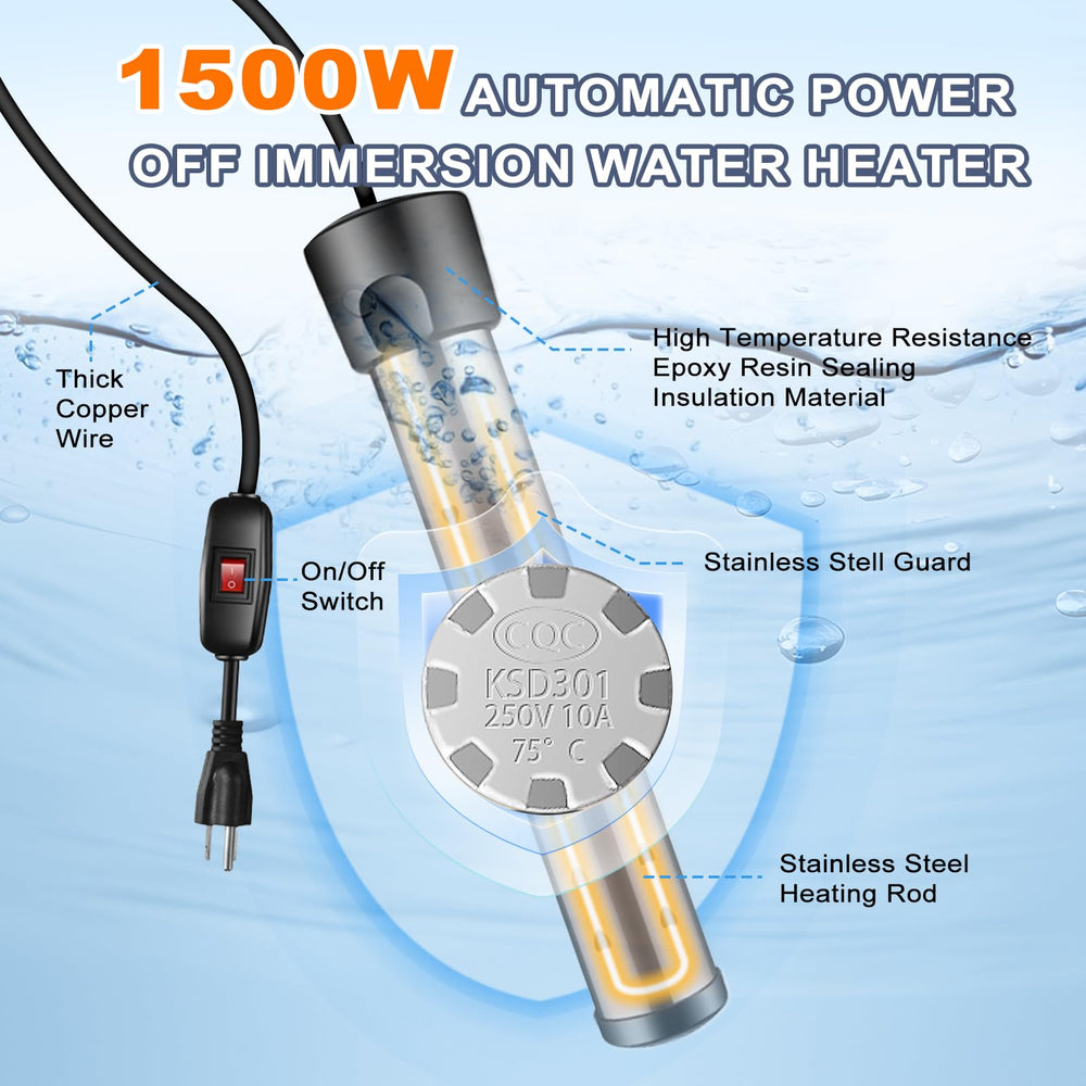 HeiPen-immersion-heater-1500w heats water quickly with auto-off safety.