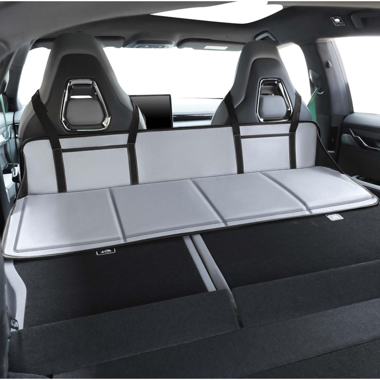 hejinzoo car rear seat mattress extension front view for extra sleeping space
