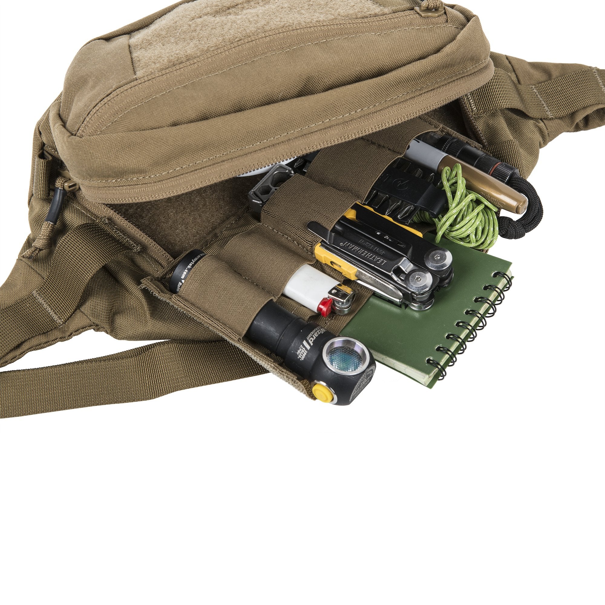 Helikon-Tex Bandicoot waist pack PALS/MOLLE wings for attachments.